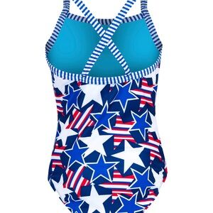 Dolfin  Uglies Blue and White Girls One-Piece Swimsuit